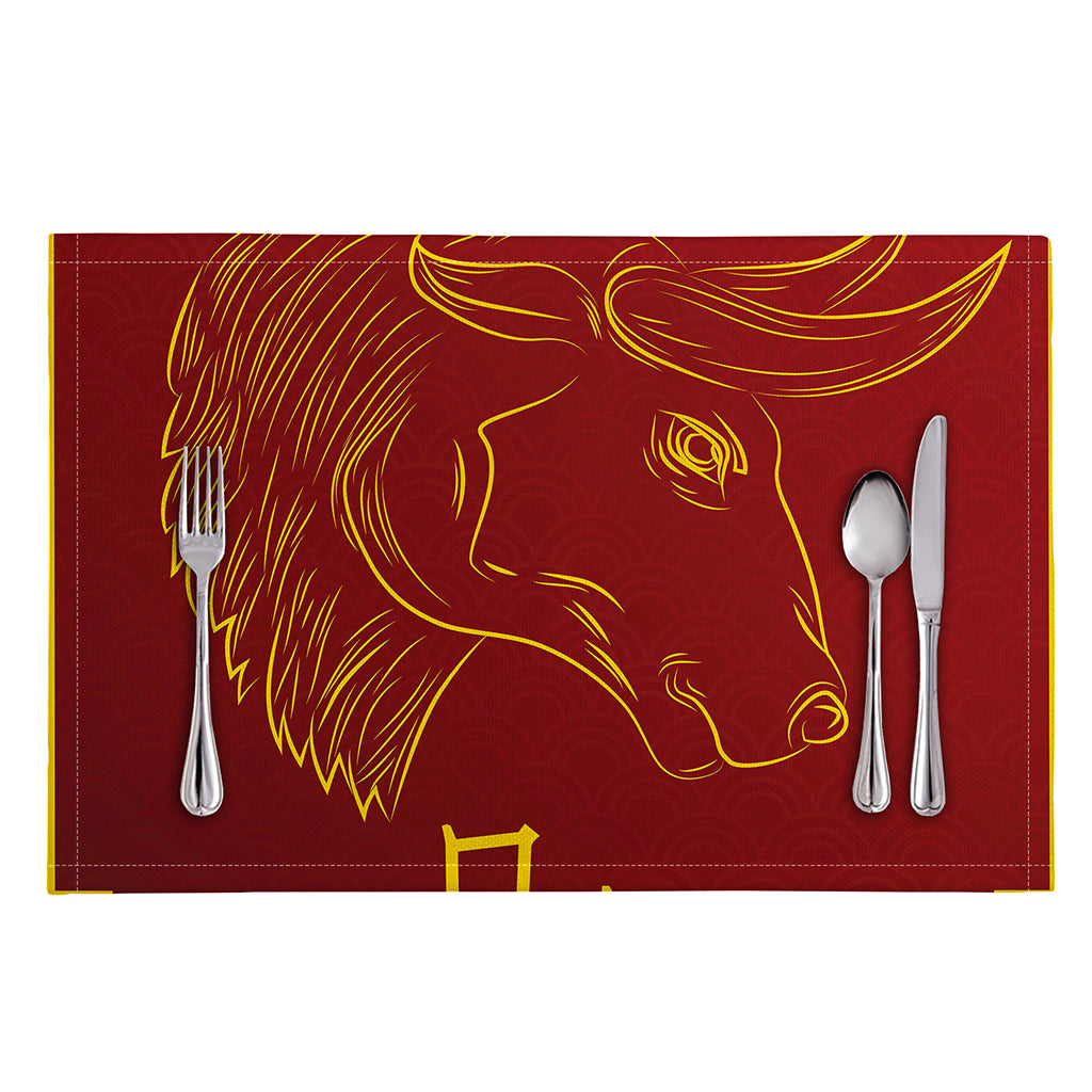 Chinese Horoscope Ox Sign Print Placemat