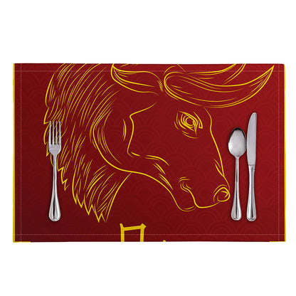 Chinese Horoscope Ox Sign Print Placemat