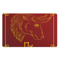 Chinese Horoscope Ox Sign Print Polyester Doormat