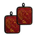 Chinese Horoscope Ox Sign Print Pot Holders