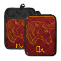 Chinese Horoscope Ox Sign Print Pot Holders With Pocket