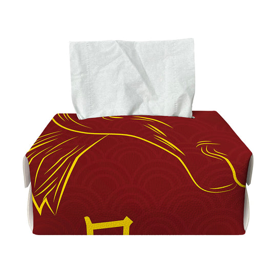 Chinese Horoscope Ox Sign Print Rectangle Tissue Box Cover