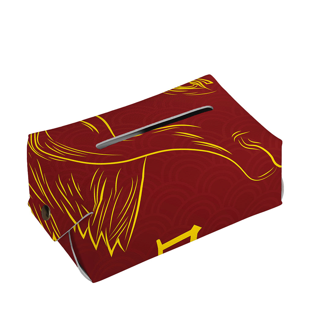 Chinese Horoscope Ox Sign Print Rectangle Tissue Box Cover
