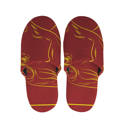 Chinese Horoscope Ox Sign Print Slippers
