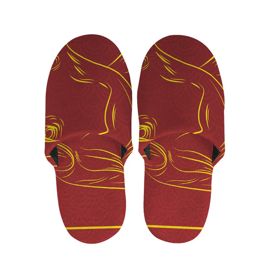 Chinese Horoscope Ox Sign Print Slippers