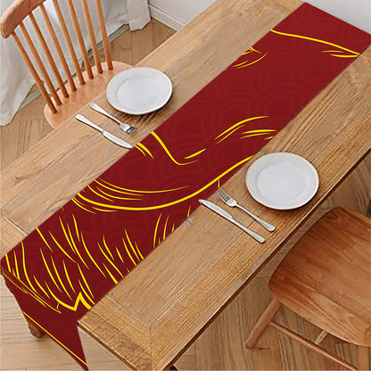 Chinese Horoscope Ox Sign Print Table Runner