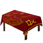 Chinese Horoscope Ox Sign Print Tablecloth