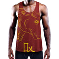 Chinese Horoscope Ox Sign Print Men's Workout Tank Top