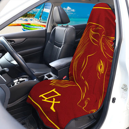 Chinese Horoscope Ox Sign Print Waterproof Car Seat Cover