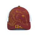 Chinese Horoscope Ox Sign Print White Mesh Trucker Hat