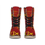 Chinese Horoscope Ox Sign Print Winter Boots