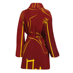 Chinese Horoscope Ox Sign Print Women's Bathrobe