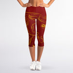 Chinese Horoscope Ox Sign Print Women's Capri Leggings