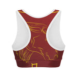 Chinese Horoscope Ox Sign Print Women's Sports Bra