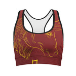 Chinese Horoscope Ox Sign Print Women's Sports Bra