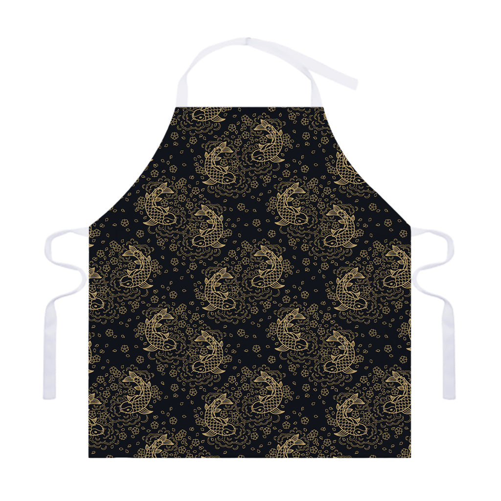 Chinese Koi Carp Pattern Print Adjustable Apron