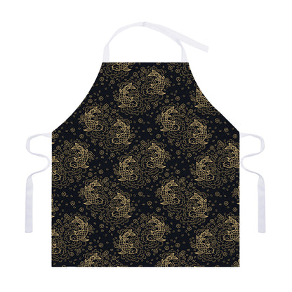 Chinese Koi Carp Pattern Print Adjustable Apron