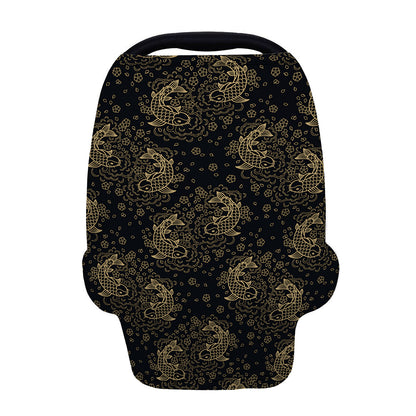 Chinese Koi Carp Pattern Print Baby Seat Cover