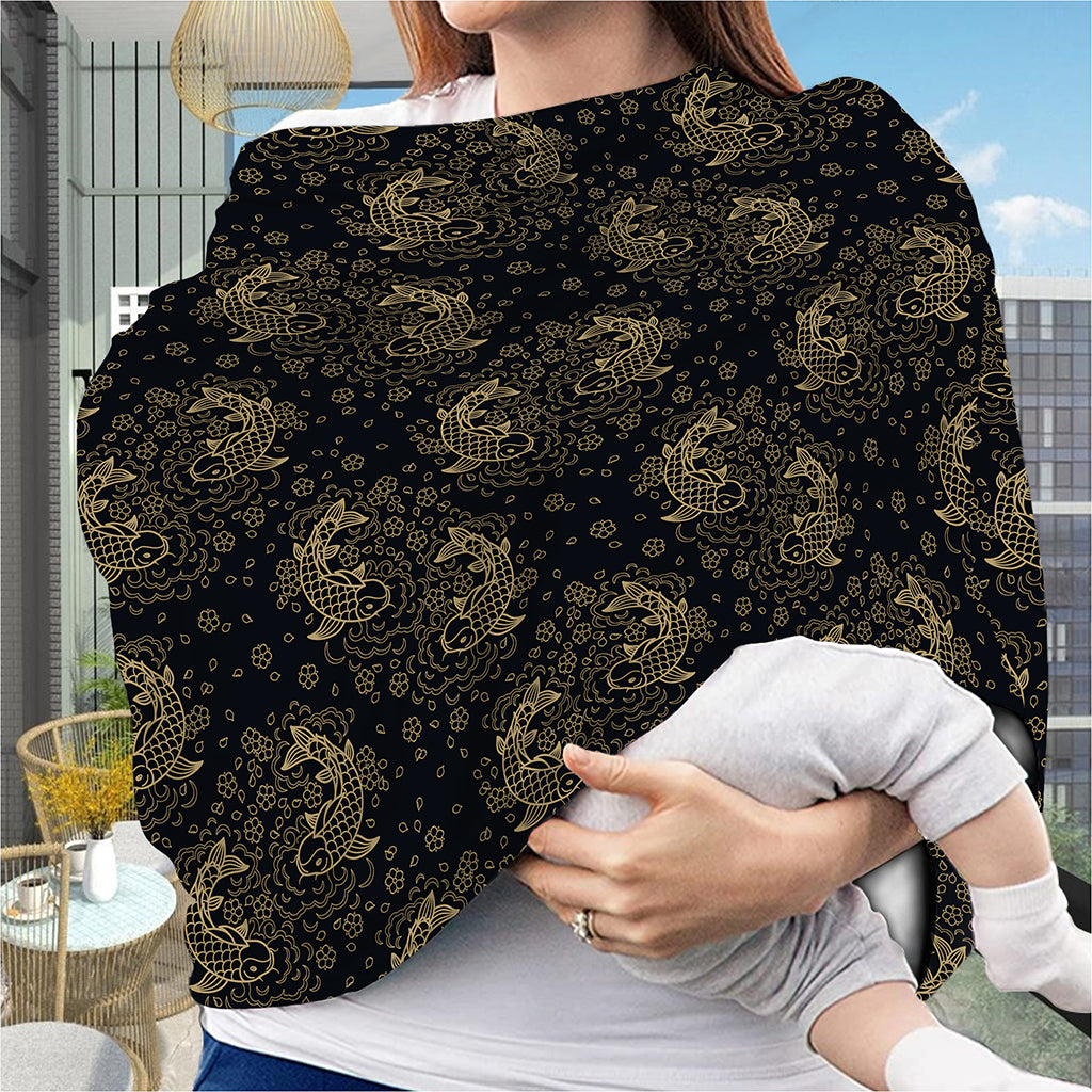 Chinese Koi Carp Pattern Print Baby Seat Cover