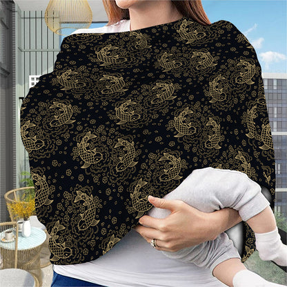 Chinese Koi Carp Pattern Print Baby Seat Cover