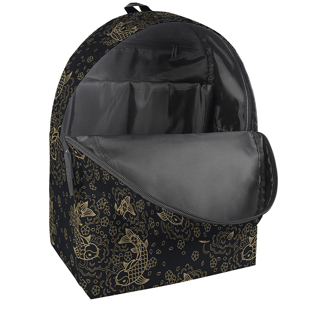 Chinese Koi Carp Pattern Print Backpack