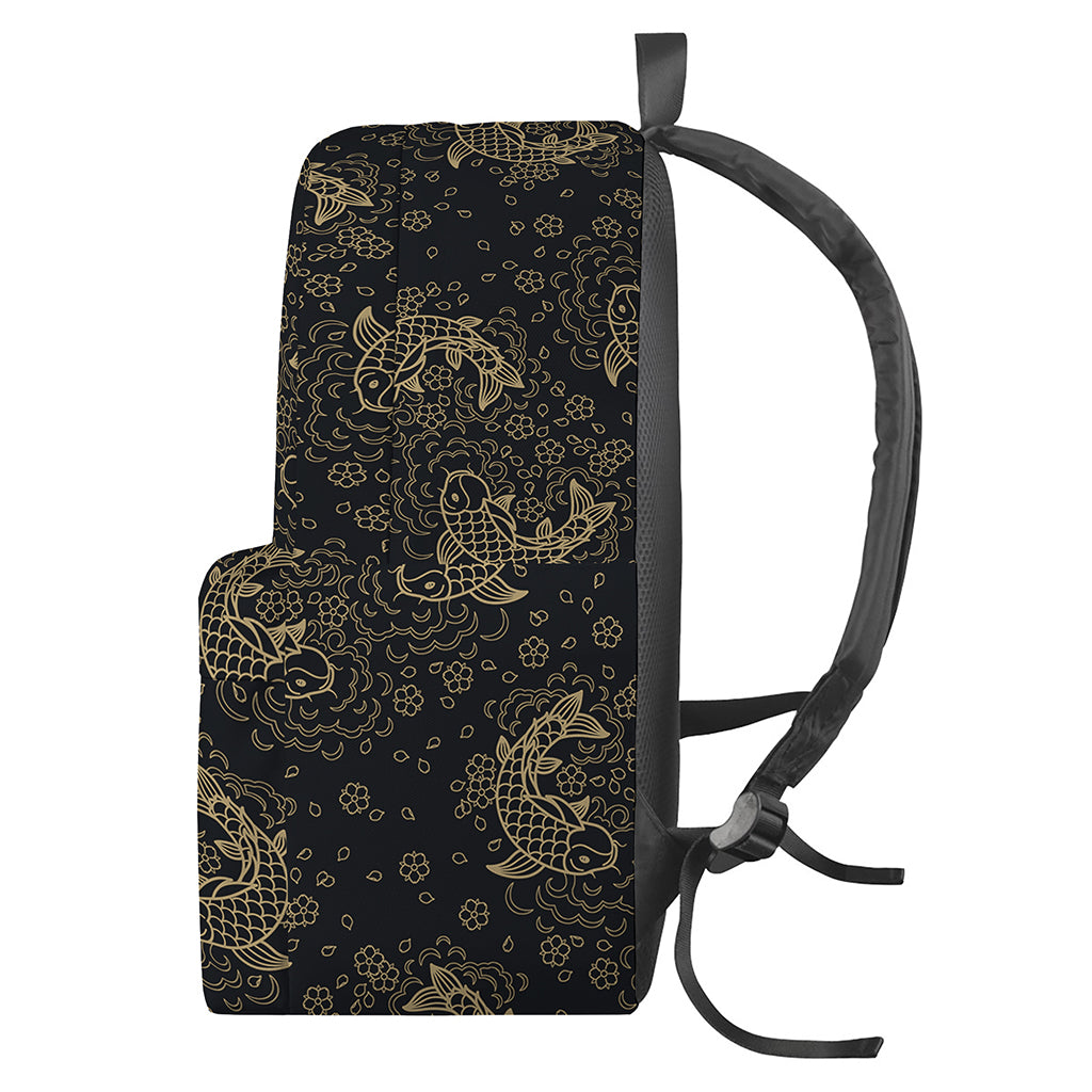 Chinese Koi Carp Pattern Print Backpack