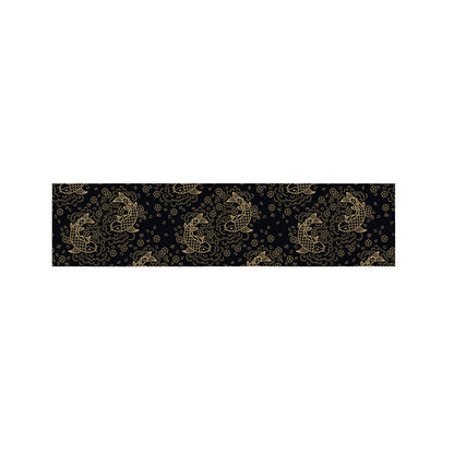 Chinese Koi Carp Pattern Print Bed Runner