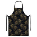 Chinese Koi Carp Pattern Print Bib Apron With Pocket