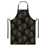 Chinese Koi Carp Pattern Print Bib Apron With Pocket