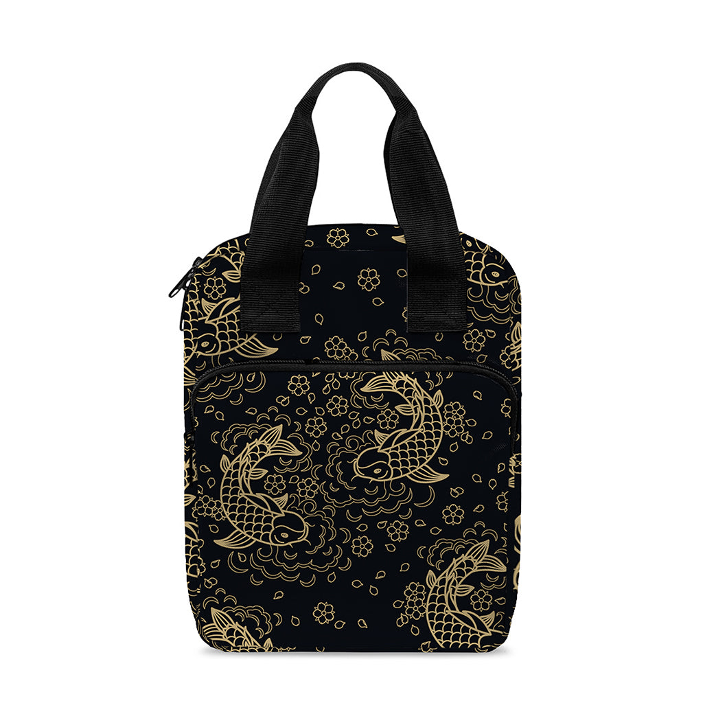 Chinese Koi Carp Pattern Print Bible Tote Bag