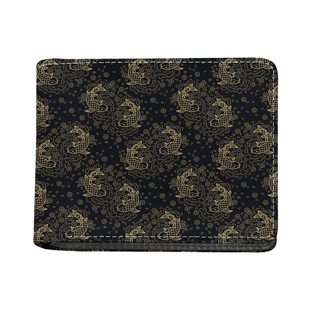 Chinese Koi Carp Pattern Print Bifold Wallet