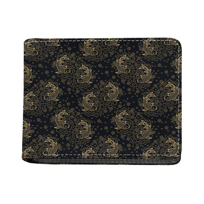 Chinese Koi Carp Pattern Print Bifold Wallet