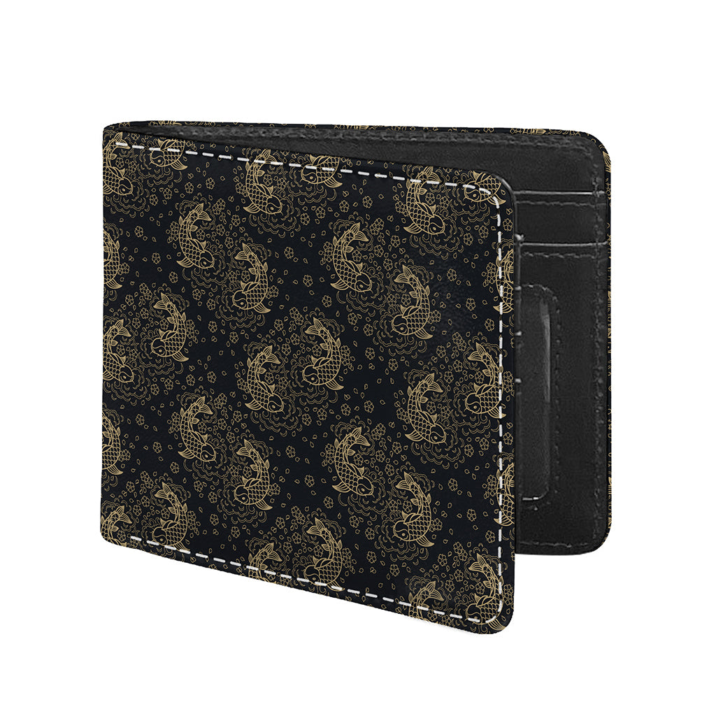 Chinese Koi Carp Pattern Print Bifold Wallet