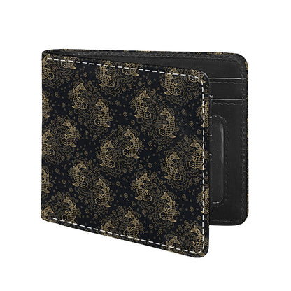 Chinese Koi Carp Pattern Print Bifold Wallet
