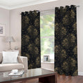 Chinese Koi Carp Pattern Print Dimout Grommet Curtains