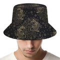 Chinese Koi Carp Pattern Print Bucket Hat