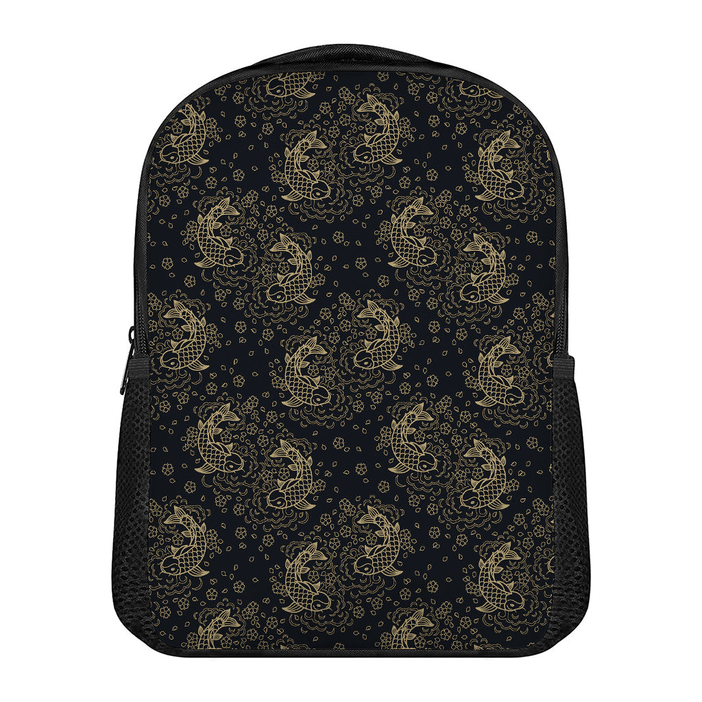 Chinese Koi Carp Pattern Print Casual Backpack