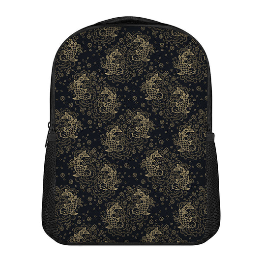 Chinese Koi Carp Pattern Print Casual Backpack
