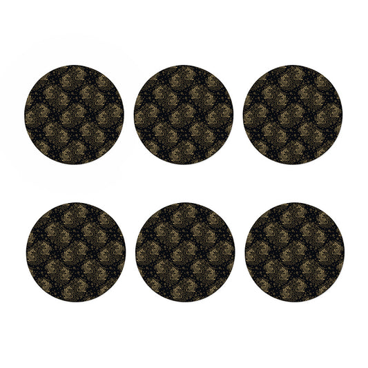 Chinese Koi Carp Pattern Print Coaster Set