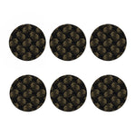 Chinese Koi Carp Pattern Print Coaster Set