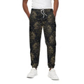 Chinese Koi Carp Pattern Print Cotton Sweatpants