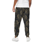 Chinese Koi Carp Pattern Print Cotton Pants