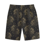 Chinese Koi Carp Pattern Print Cotton Shorts