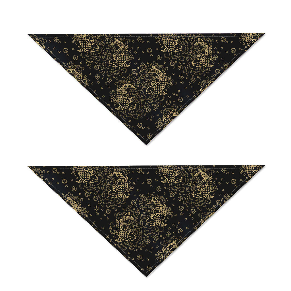 Chinese Koi Carp Pattern Print Dog Bandana