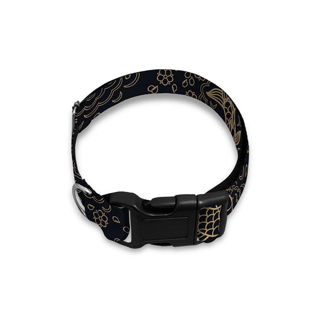 Chinese Koi Carp Pattern Print Dog Collar