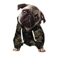 Chinese Koi Carp Pattern Print Dog Zip Up Hoodie
