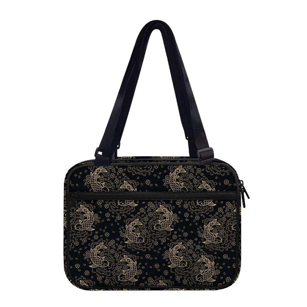 Chinese Koi Carp Pattern Print Double Strap Bible Bag