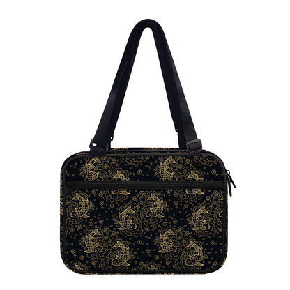 Chinese Koi Carp Pattern Print Double Strap Bible Bag