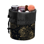 Chinese Koi Carp Pattern Print Drawstring Makeup Bag