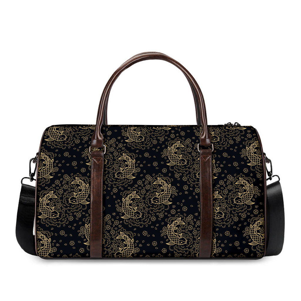 Chinese Koi Carp Pattern Print Duffle Bag